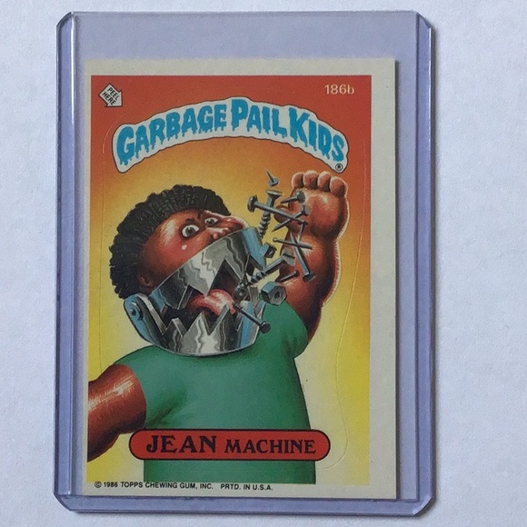 1986 Garbage Pail Kids Trading Card - Jean  Machine 186 b - Picture 1 of 4